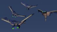 Phantoms soaring through the night sky (Image via Minecraft Wiki)